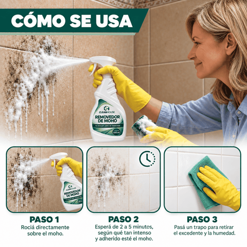 CLEANHOUSE Removedor de Moho | Paredes más limpias, frescas y protegidas en minutos.