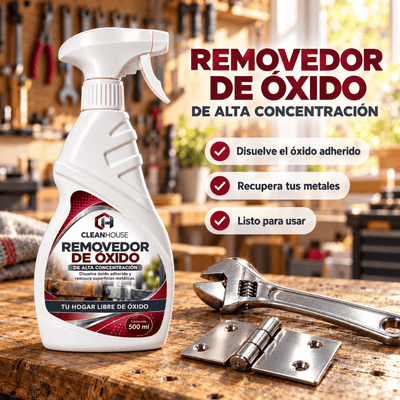 CLEANHOUSE Removedor de Óxido | Metales libres de óxido y con brillo renovado.