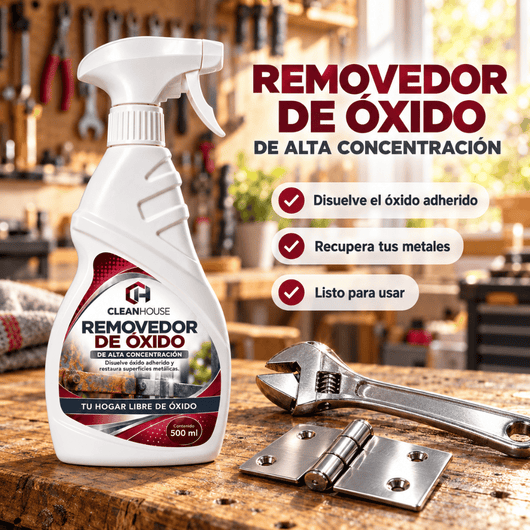CLEANHOUSE Removedor de Óxido | Metales libres de óxido y con brillo renovado.