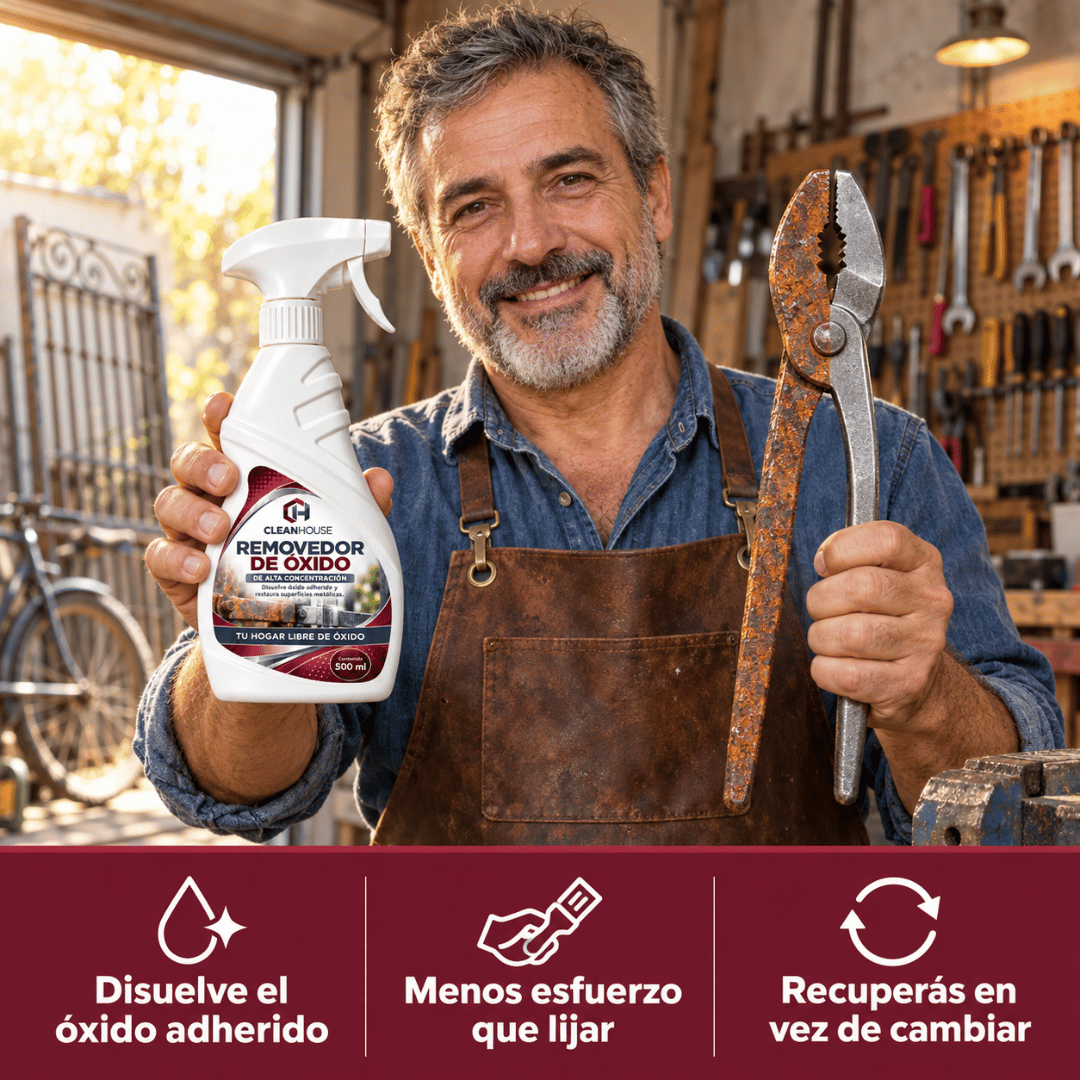 Removedor de Óxido CLEANHOUSE en uso