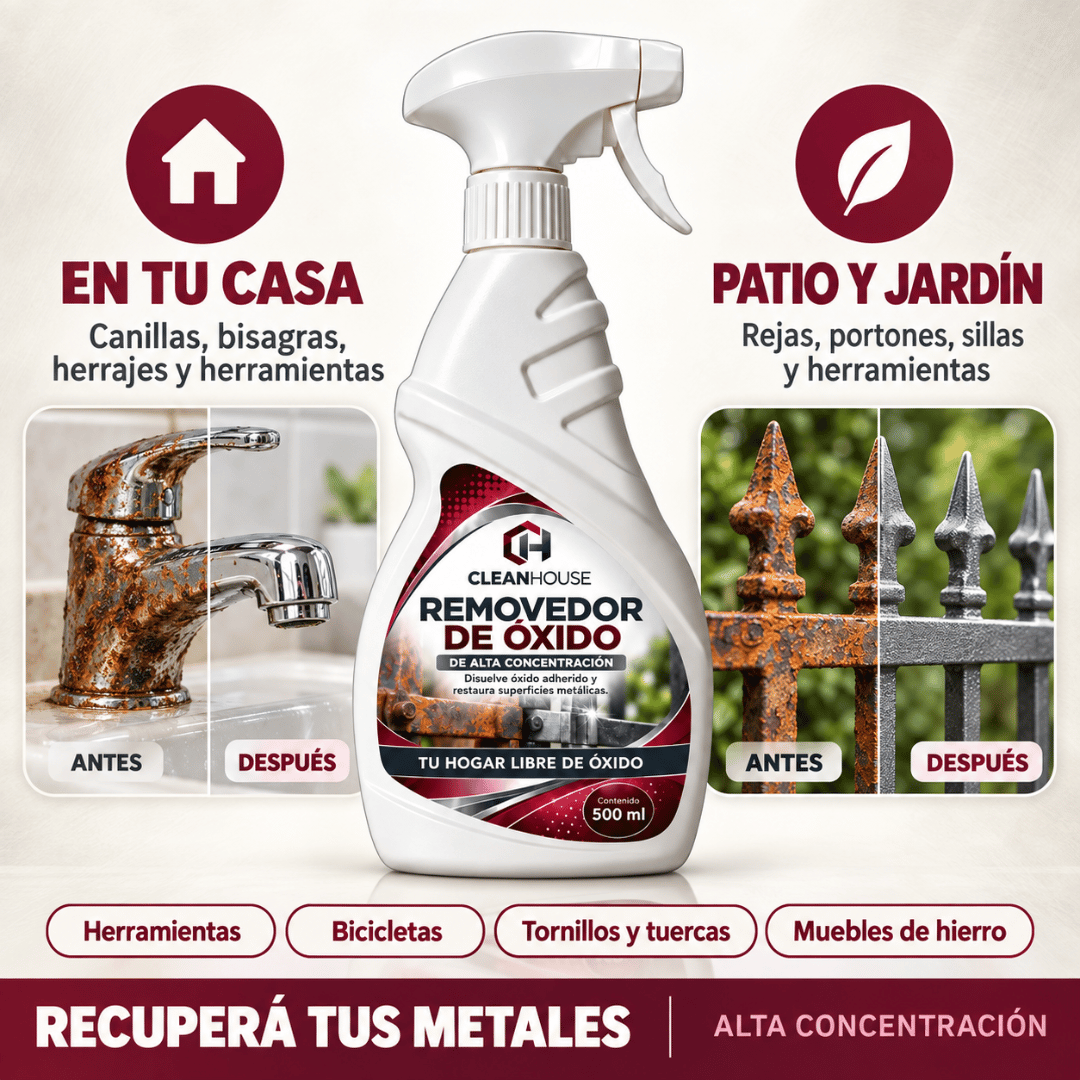 Usos del Removedor de Óxido CLEANHOUSE