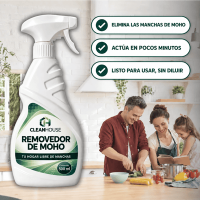 CLEANHOUSE Removedor de Moho | Paredes más limpias, frescas y protegidas en minutos.